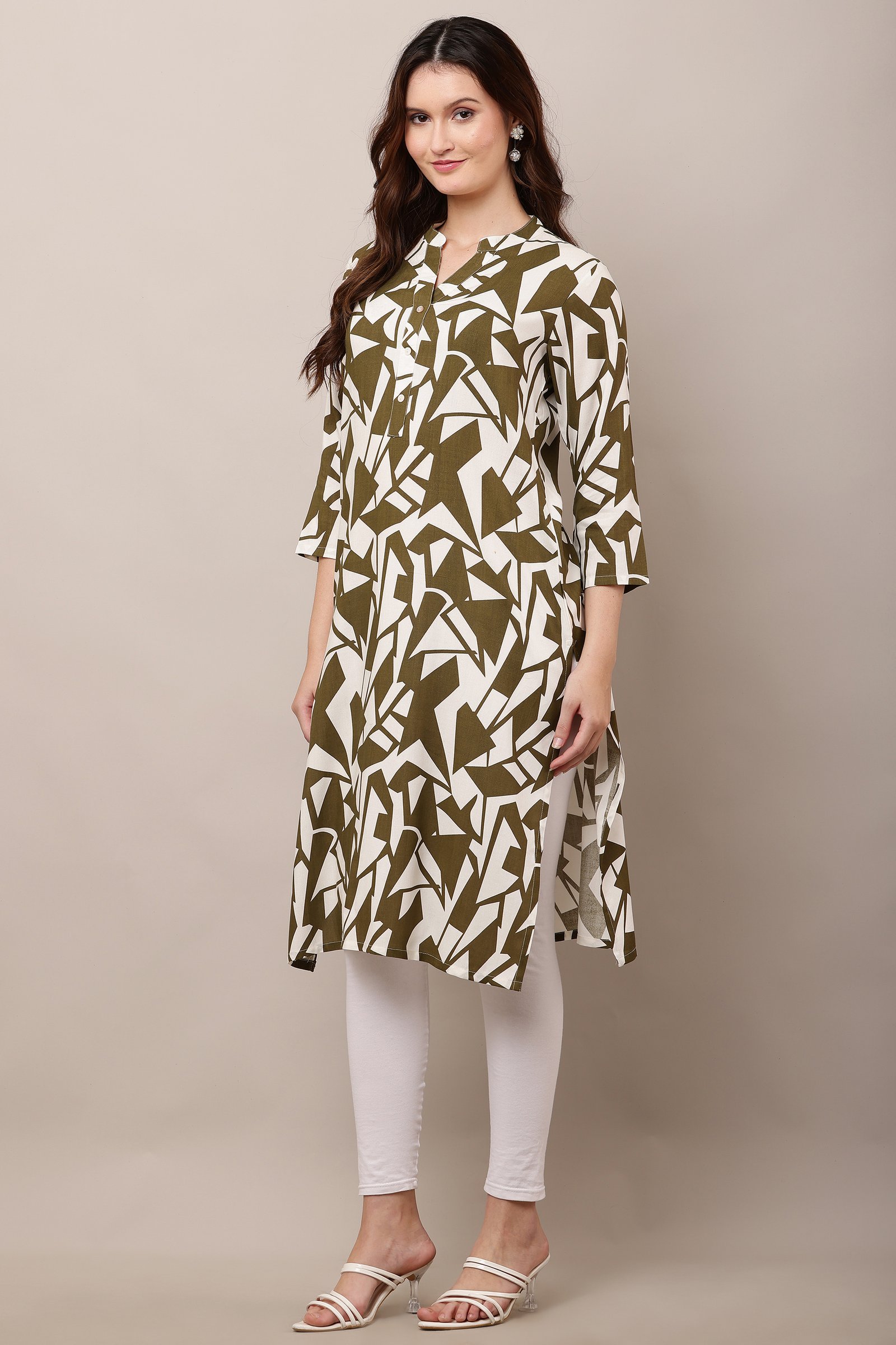 Stylish Printed Cotton Rayon Kurti for women
