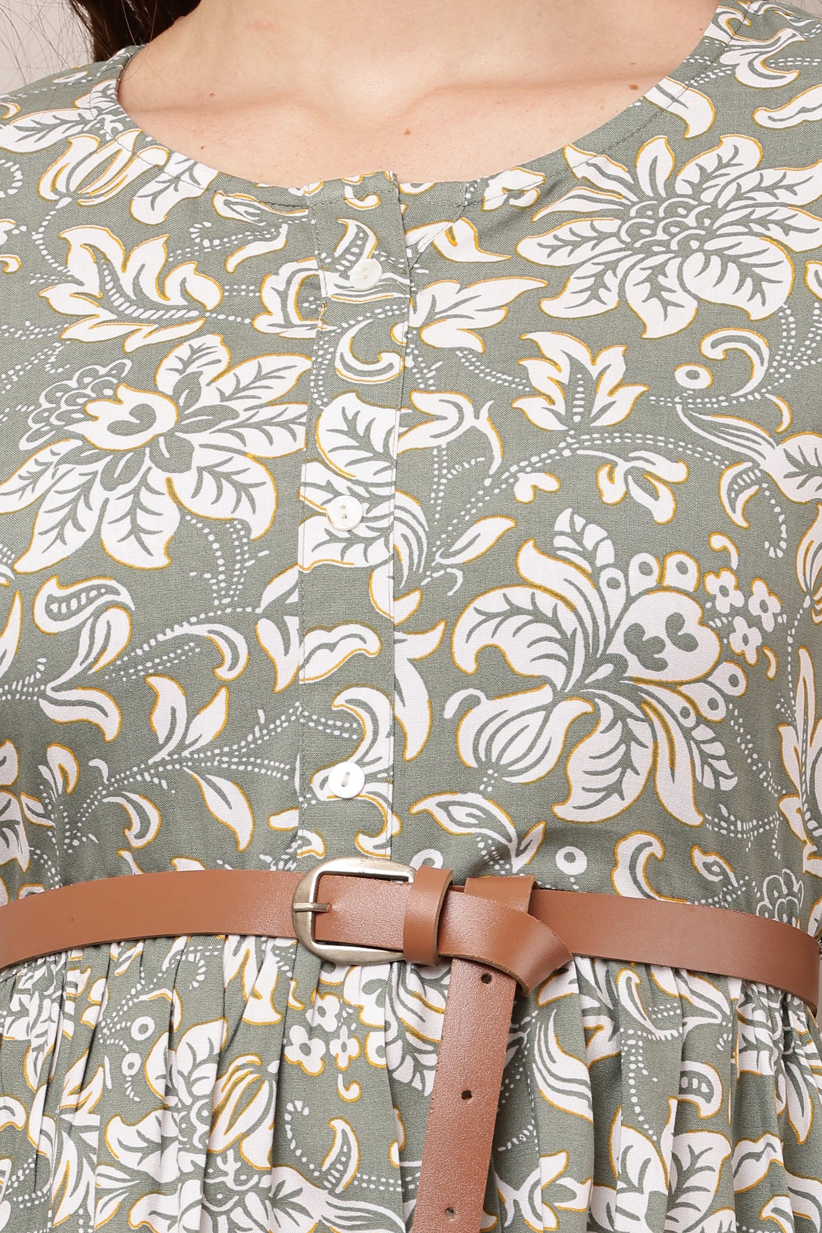 Women's Casual Printed Dress Grey