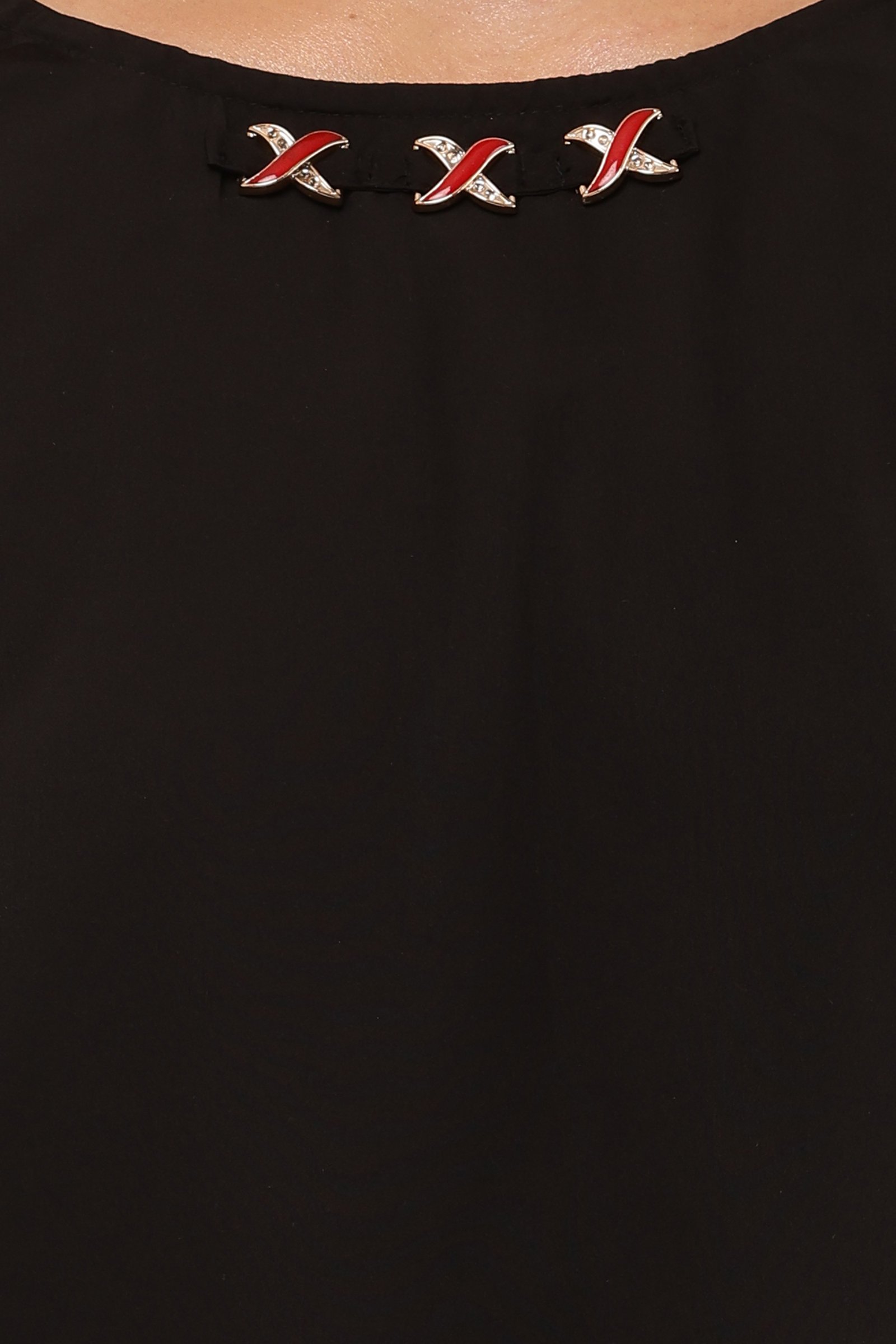 Women Stylish Poly Crepe Top BLACK